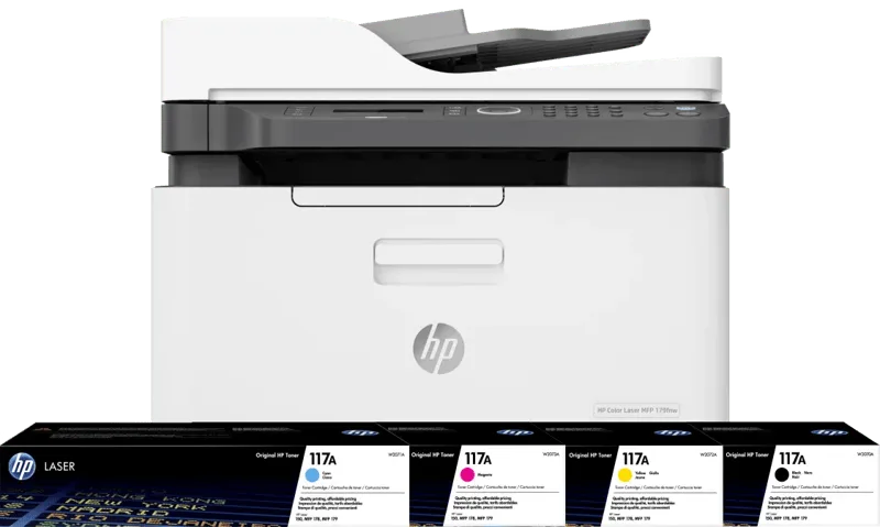 Color Laser MFP 179fnw + 1 extra set toners de HP – photo produit