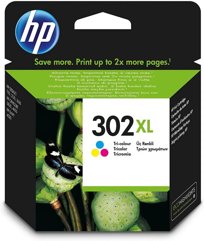 Druckerpatrone Original HP 302XL (F6U67AE) Color Tintenpatrone de HP – photo produit