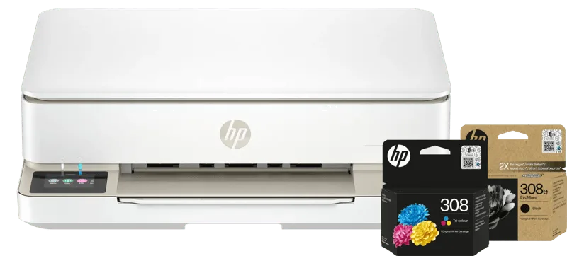 ENVY 6120e + 1 extra zwarte XL + 1 kleuren cartridge van HP – productfoto