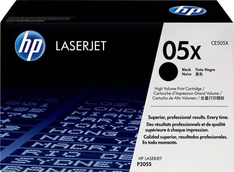 HP 05X - Tonercartridge / Hoge Capaciteit van HP in Zwart – productfoto