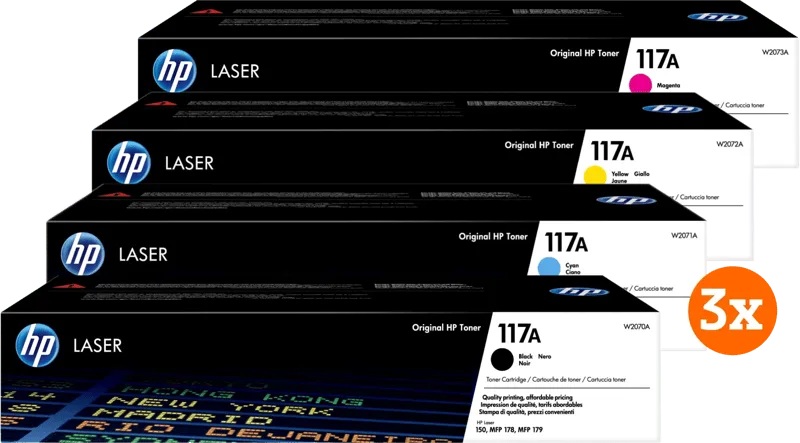 HP 117A Toner Combo Pack (3 stuks) von HP – Produktfoto
