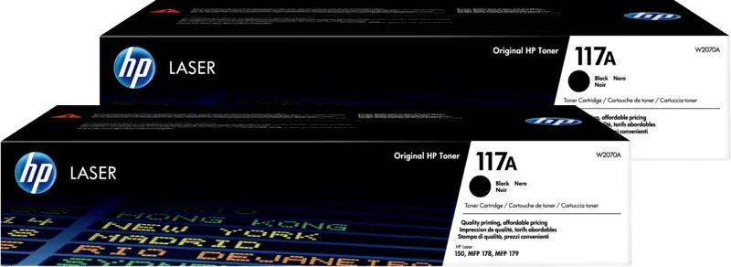 HP 117A Toner Zwart Duo pack van HP – productfoto