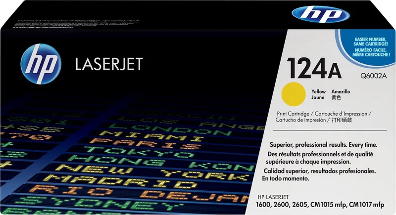 HP 124A - Tonercartridge - Origineel - Standaard Capaciteit van HP in Geel – productfoto