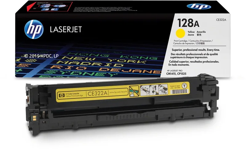 HP 128A Tonercartridge de HP en Jaune – photo produit
