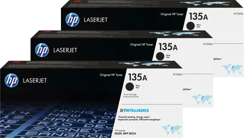 HP 135A LaserJet Toner Zwart (3 stuks) de HP – photo produit