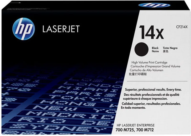 HP 14X (CF214X) toner hoge capaciteit (origineel HP) van HP in Zwart – productfoto