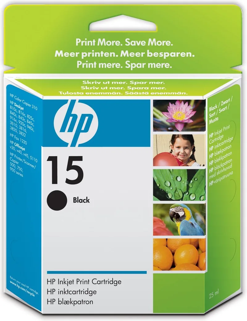 HP 15 - Inktcartridge / 25 ml (C6615DE) de HP en Noir – photo produit