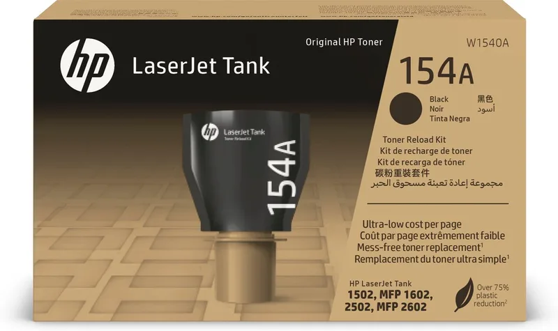 HP 154A Blk LaserJet Tank Toner Rld Kit tonercartridge 1 stuk(s) Origineel de HP en Noir – photo produit