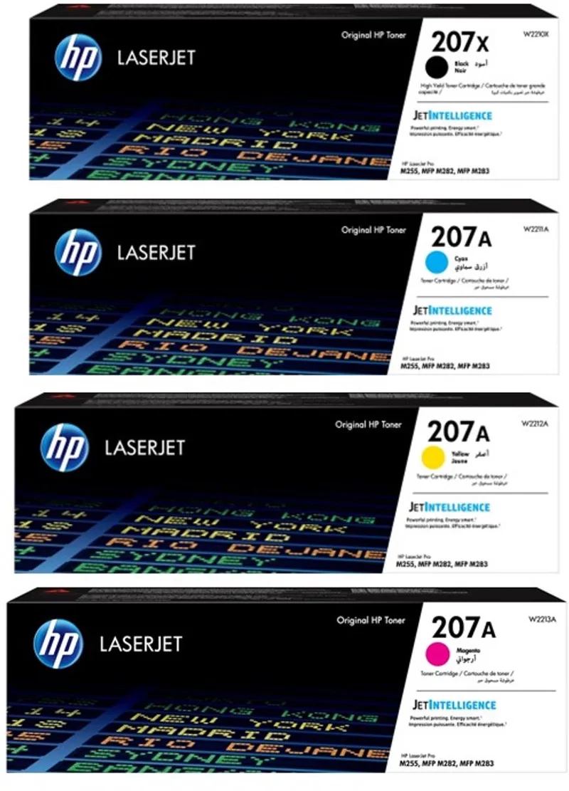 HP 207X & HP 207A - Originele LaserJet Tonercartridges - High Capacity - Black/Cyaan/Magenta/Geel - 4 Pack van HP in Kleur – productfoto