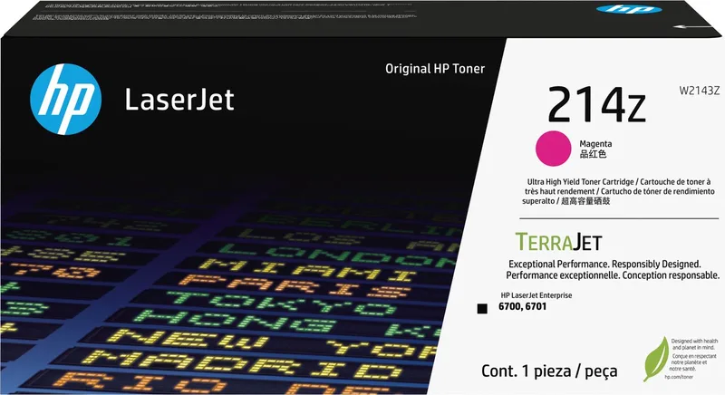 HP 214Z originele ultra high-capacity LaserJet-tonercartridge von HP in Magenta – Produktfoto