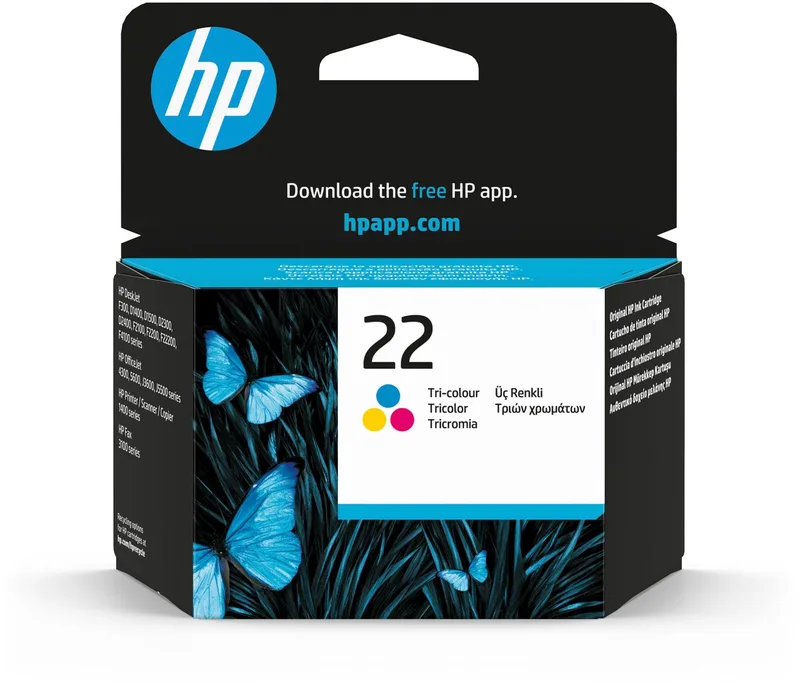 HP 22 - Inktcartridge / 3 kleuren by HP in Yellow – product photo