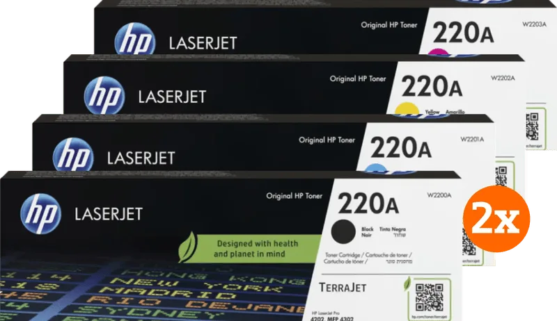HP 220A LaserJet Toner Combo Pack (2 stuks) von HP – Produktfoto