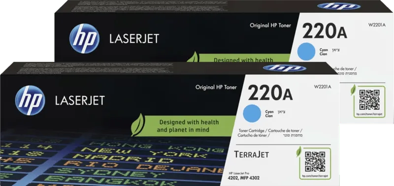 HP 220A LaserJet Toner Cyaan (2 stuks) de HP – photo produit