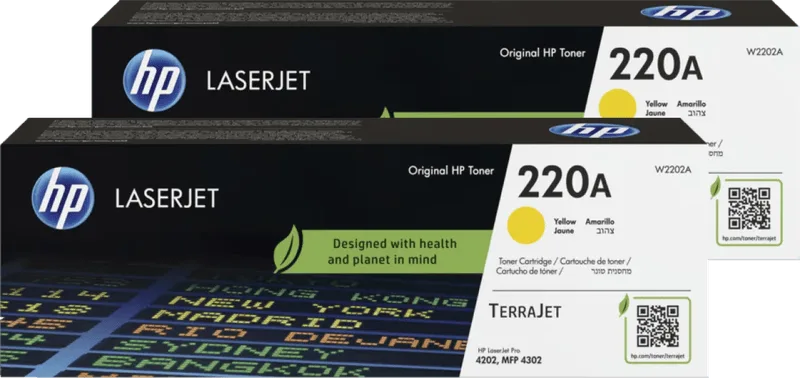HP 220A LaserJet Toner Gelb (2 Stück) von HP – Produktfoto