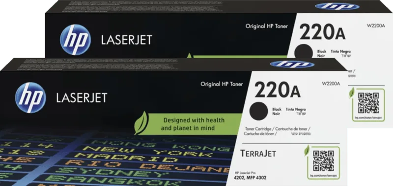 HP 220A LaserJet Toner Zwart (2 stuks) van HP – productfoto
