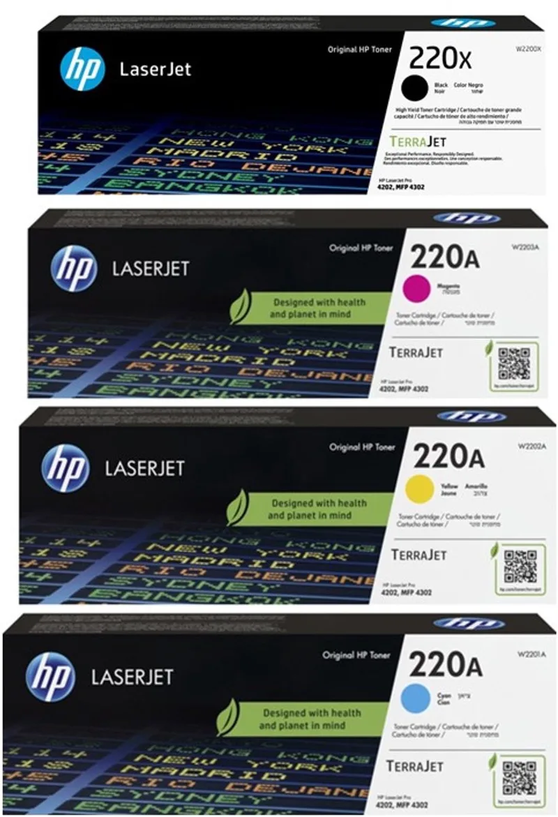 HP 220X & 220A - Originele LaserJet Tonercartridges - Zwart/Cyaan/Magenta/Geel - 4 Pack by HP in Kleur – product photo