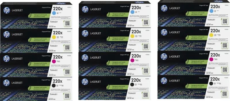 HP 220X LaserJet Toner Combo Pack (3 stuks) von HP – Produktfoto