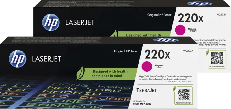HP 220X LaserJet Toner Magenta (2 stuks) de HP – photo produit