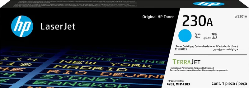 HP 230A Cyan Original LaserJet Toner Cartridge von HP in Cyaan – Produktfoto