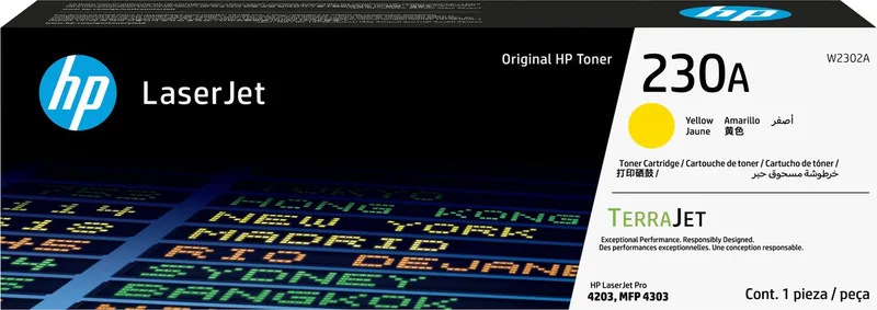 HP 230A Yellow Original LaserJet Toner Cartridge från HP i Gul – produktbild