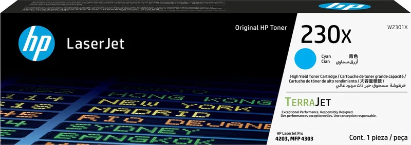 HP 230X Cyan Original LaserJet Toner Cartridge de HP en Cyaan – photo produit