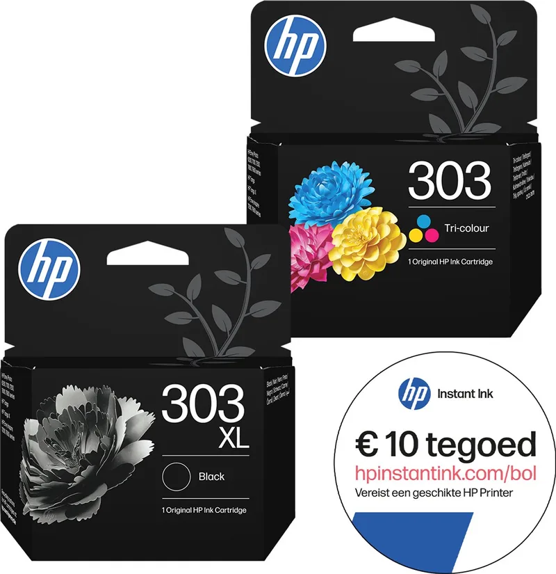 HP 303 - Inktcartridge - Origineel - 303XL Zwart & 303 Kleur + Instant Ink tegoed by HP in Zwart XL – product photo
