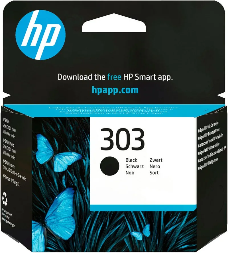 HP 303 Tintenpatrone (Packung) von HP in Schwarz – Produktfoto