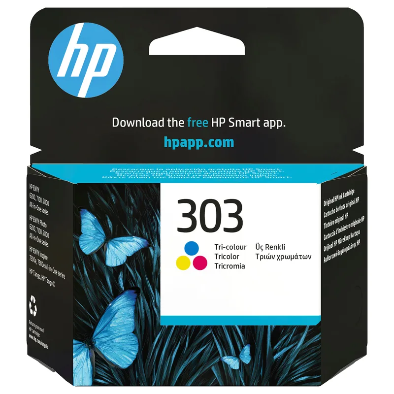 HP 303 Tri-color Original ink cartridge de HP – photo produit