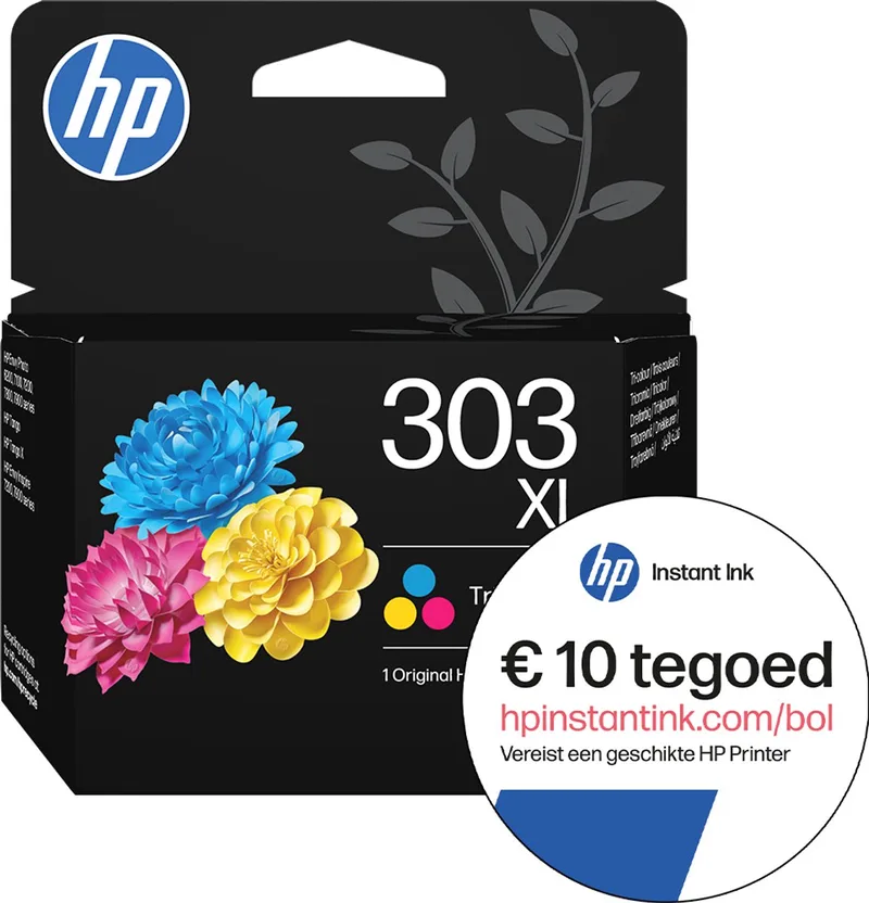 HP 303XL - Inktcartridge - Origineel - Instant Ink tegoed de HP en Kleur – photo produit