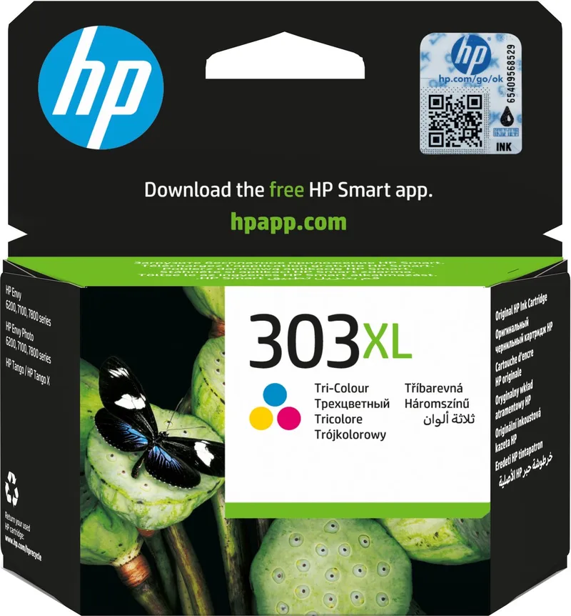 HP 303XL originele high-capacity drie-kleuren inktcartridge de HP en Cyaan, Magenta, Jaune – photo produit