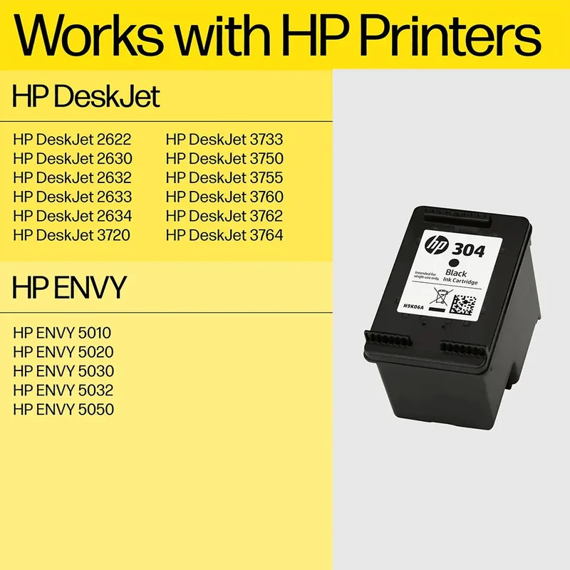 HP 304 originele zwarte/drie-kleuren inktcartridges, 2-pack (3JB05AE) van HP – productfoto 2 van 5