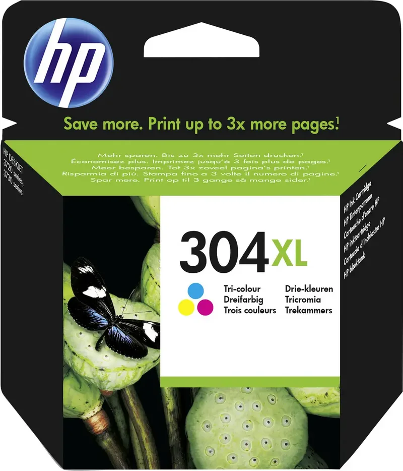HP 304XL Druckerpatrone Original Cyan, Magenta, Gelb N9K07AE Tinte von HP – Produktfoto