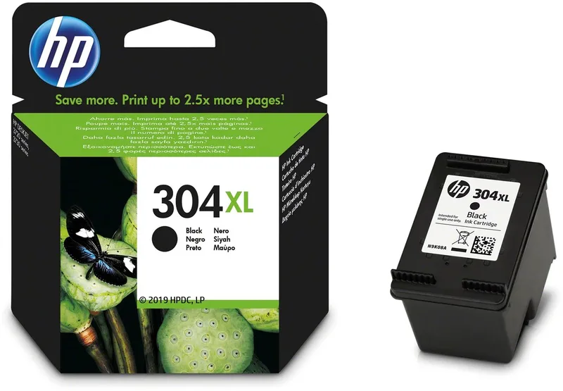 HP - 304XL - Inktcartridge - Zwart van HP in Cyaan, Magenta, Geel – productfoto