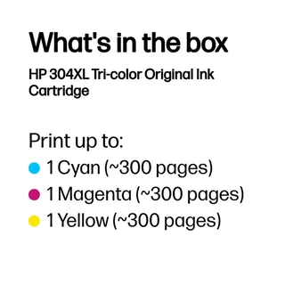 HP 304XL originele drie-kleuren inktcartridge (N9K07AE) de HP – photo produit 3 sur 6