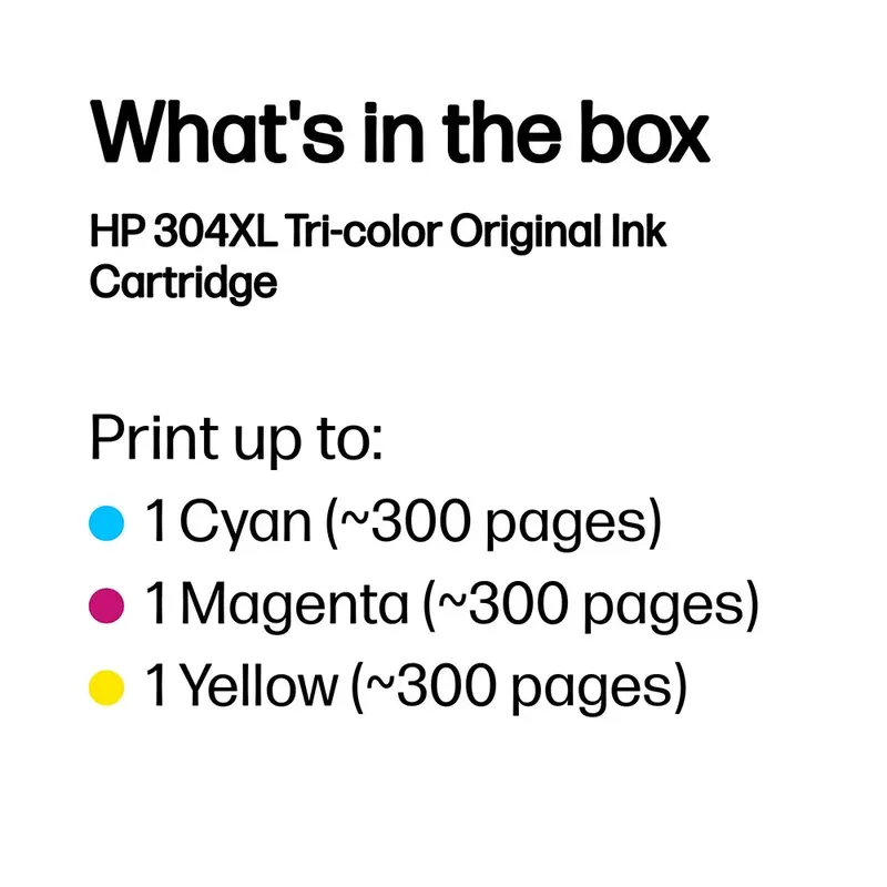 HP 304XL originele drie-kleuren inktcartridge (N9K07AE) de HP – photo produit 3 sur 6