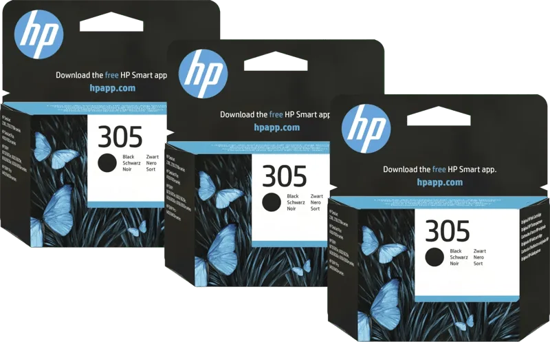HP 305 Cartridge Zwart (3 stuks) fra HP – produktbillede
