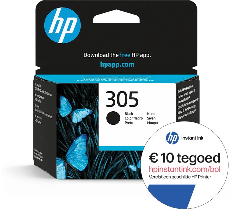 HP 305 - Inktcartridge - Origineel - Instant Ink tegoed von HP in Schwarz – Produktfoto