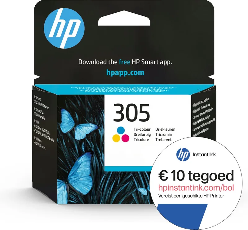HP 305 - Inktcartridge - Origineel - Kleur + Instant Ink tegoed de HP en 3-kleuren – photo produit