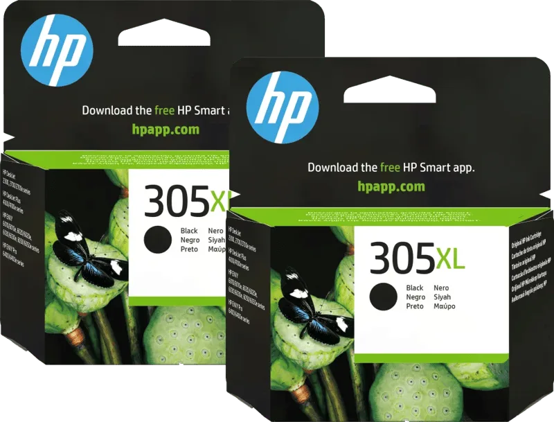 HP 305XL Cartridge Zwart (2 stuks) van HP – productfoto