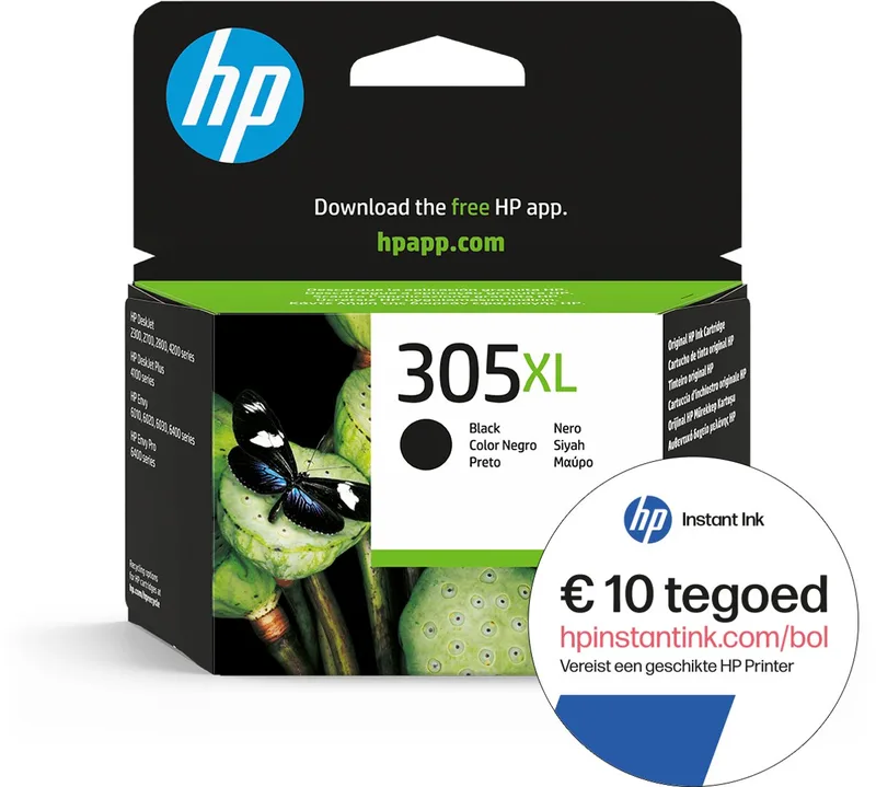 HP 305XL - Inktcartridge - Origineel - Instant Ink tegoed van HP in Zwart – productfoto