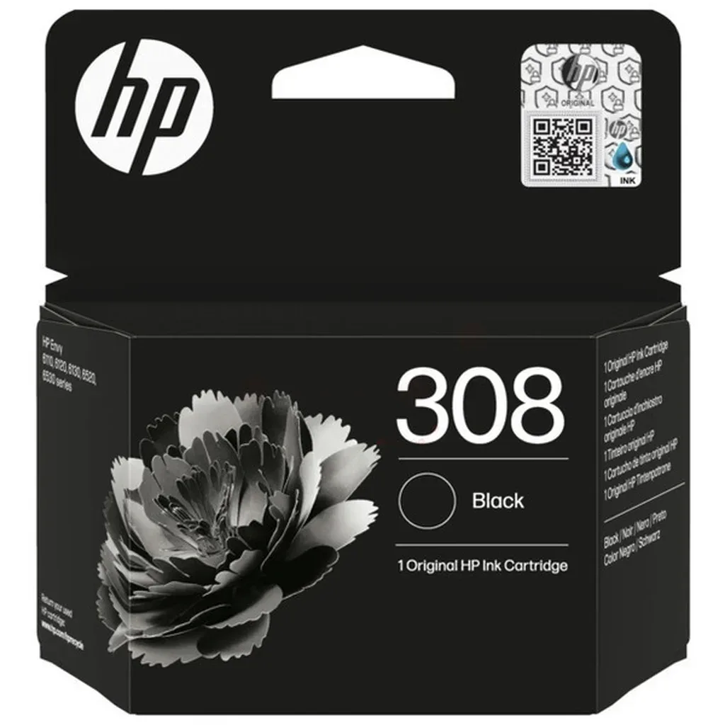 HP 308 Blækpatron sort från HP – produktbild