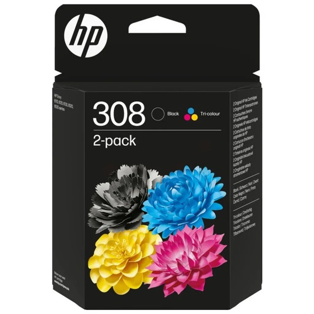 HP 308 Blækpatroner Multipack sort & farve de HP – photo produit