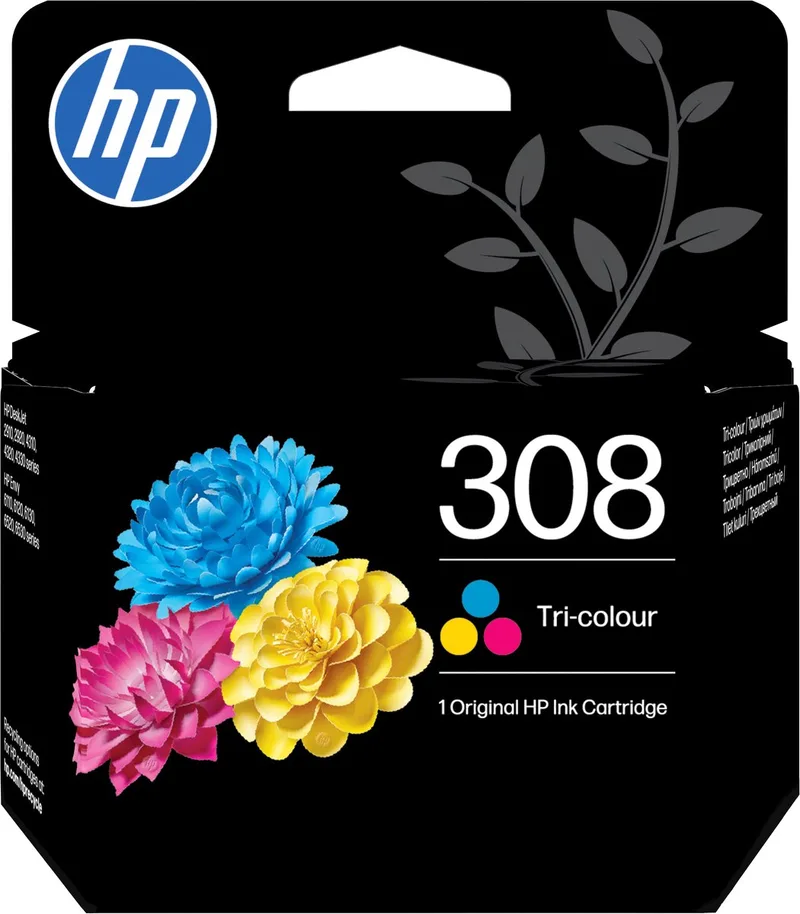 HP 308 - Inktcartridge - Origineel - Standaard capaciteit - Kleuren fra HP i Kleur – produktbillede