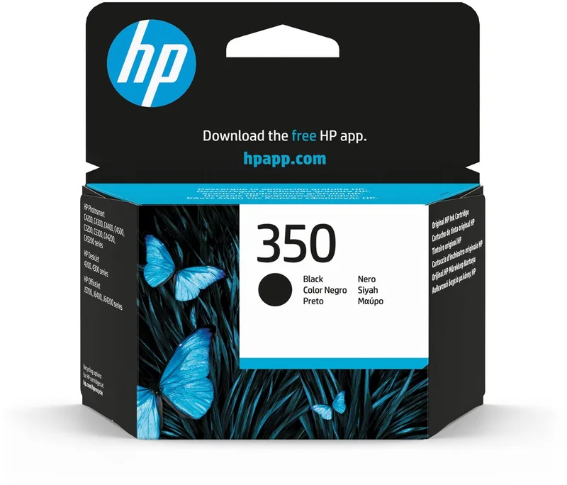 HP 350 Inktcartridge - Black de HP en Blanc – photo produit