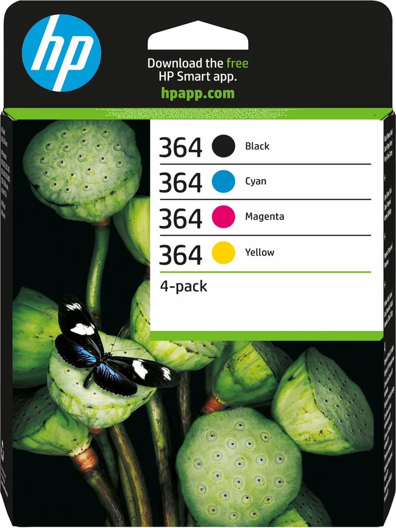 HP 364 - Inktcartridge / Cyaan / Magenta / Geel / 4-Pack (N9J73AE) de HP en Noir – photo produit