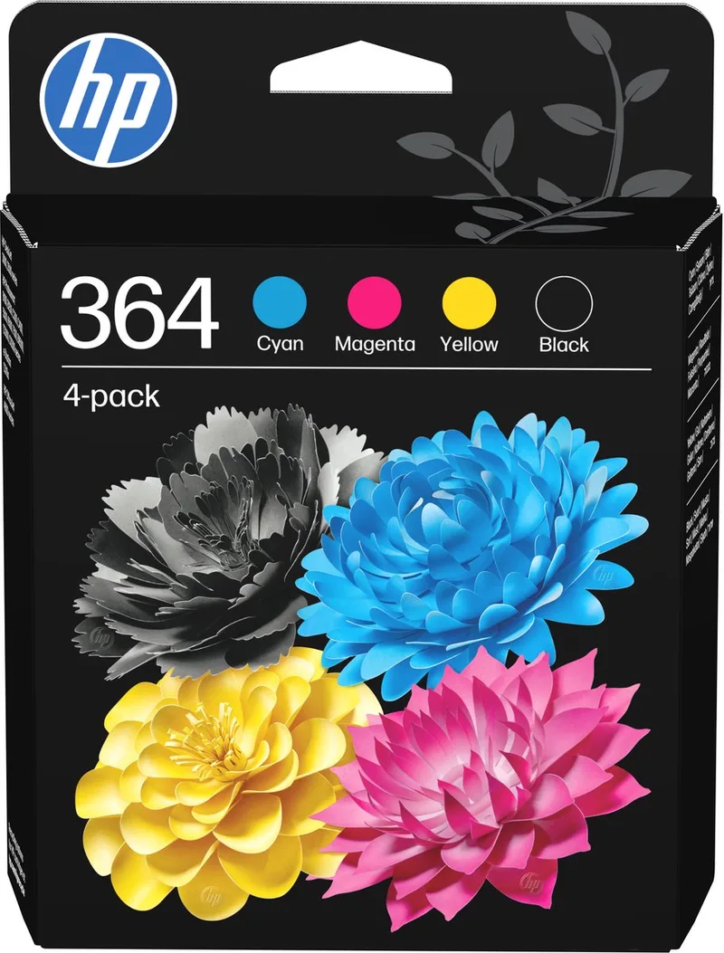 Multipack hp 364 (N9J73AE) für hp, schwarz/farbig von HP in Schwarz – Produktfoto