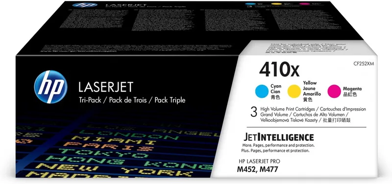 HP 410X - Tonercartridge - Origineel - Hoge Capaciteit - 3 Pack - Geel / Cyaan från HP i Magenta – produktbild
