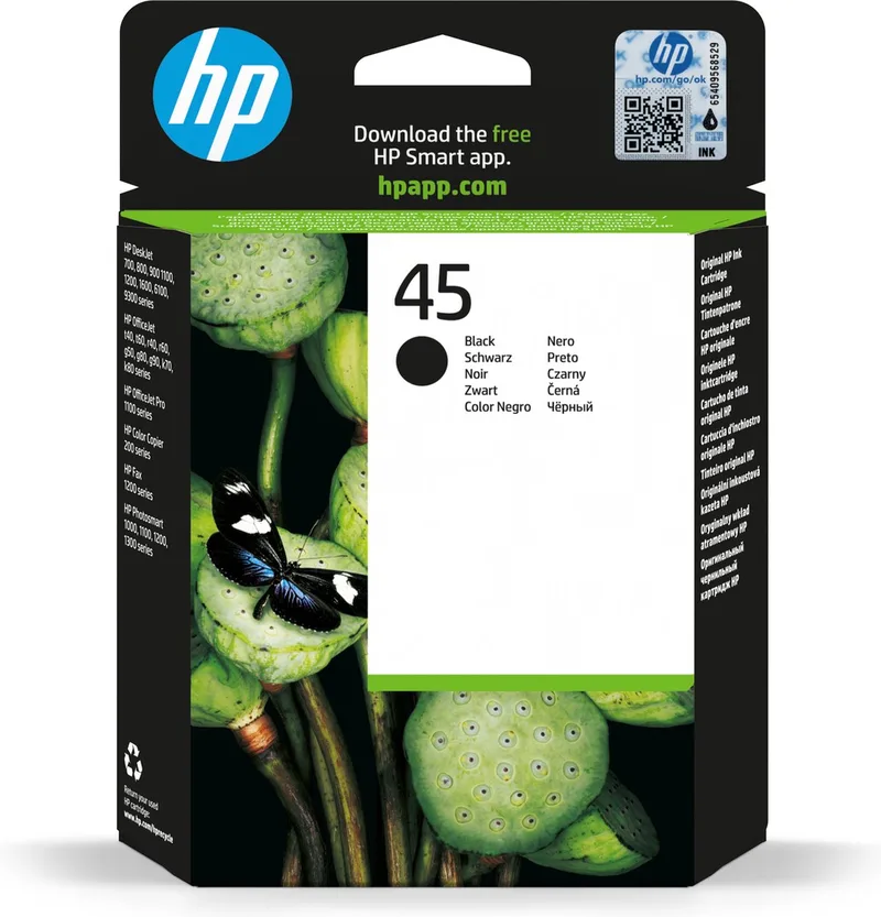 HP 45 - Inktcartridge von HP in Schwarz – Produktfoto
