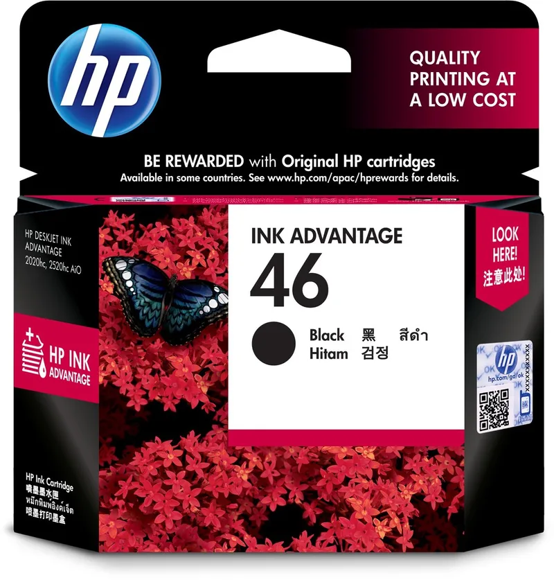 HP 46 Original Inkt Advantage Cartridge by HP in Black – product photo