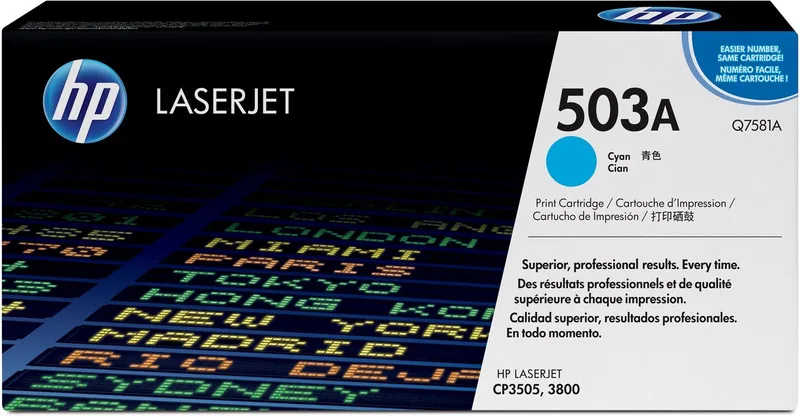 HP 503A - Tonercartridge de HP en Cyaan – photo produit